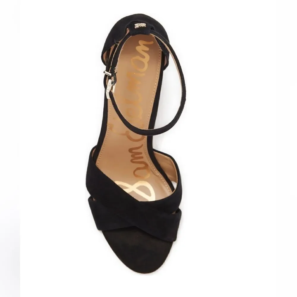 NWT SAM EDELMAN YANCY BLOCK HEEL ANKLE STRAP‎ SANDAL HEEL
